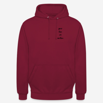Preview: Vorderansicht eines bordeaux-farbenen HARD WORK ALWAYS PAYS OFF Hoodies